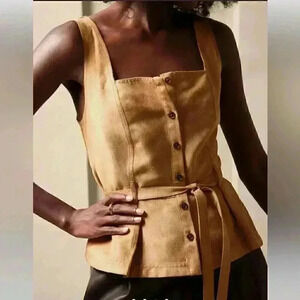 Banana Republic LUCIE VEGAN SUEDE TOP